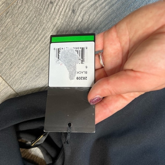 La Femme NWT Long Black Jersey Gown Dress Size 6 Off The Shoulder $338 28209 - Picture 11 of 14